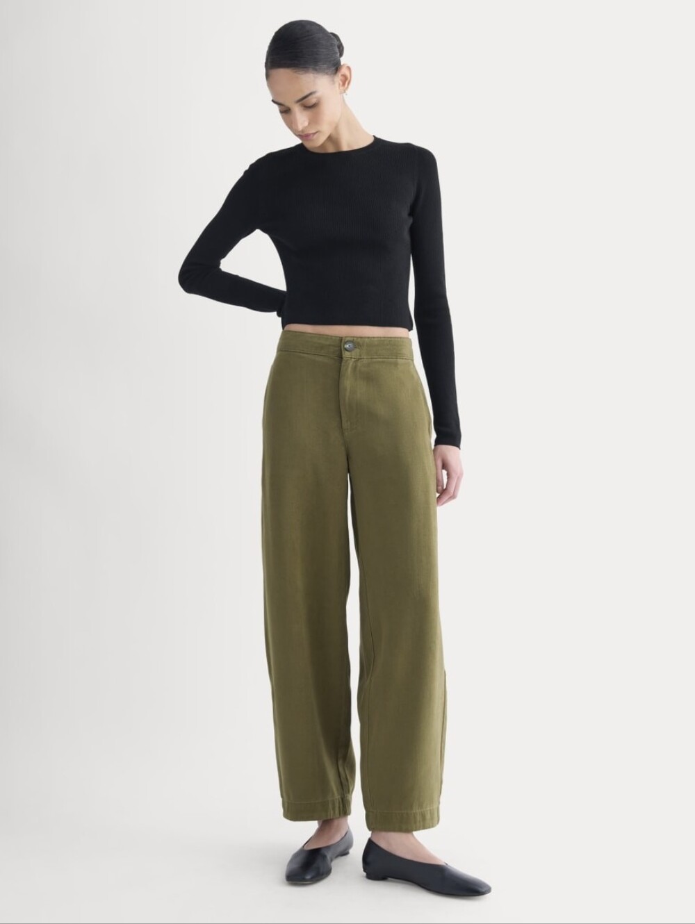EVERLANE Balloon Pant in Buttersoft – Olive | Sz 4 Modern Effortless Minimalist